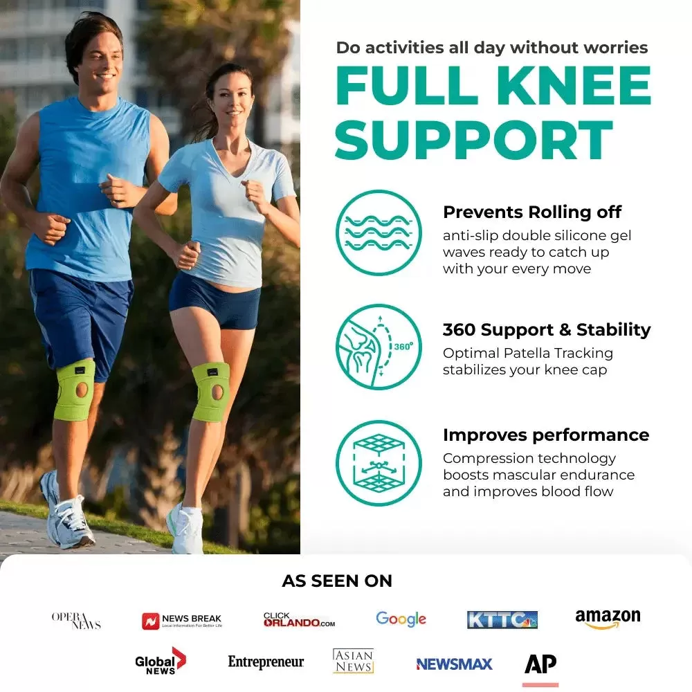 Modvel Adjustable Knee Brace for Knee Pain Relief, Joint Stability, Recovery | Patella Gel | Side Support