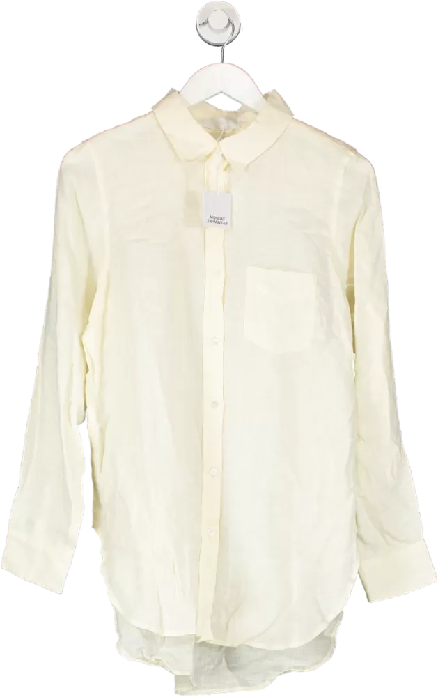 Monday Swimwear Cream Monaco Linen Shirt UK S