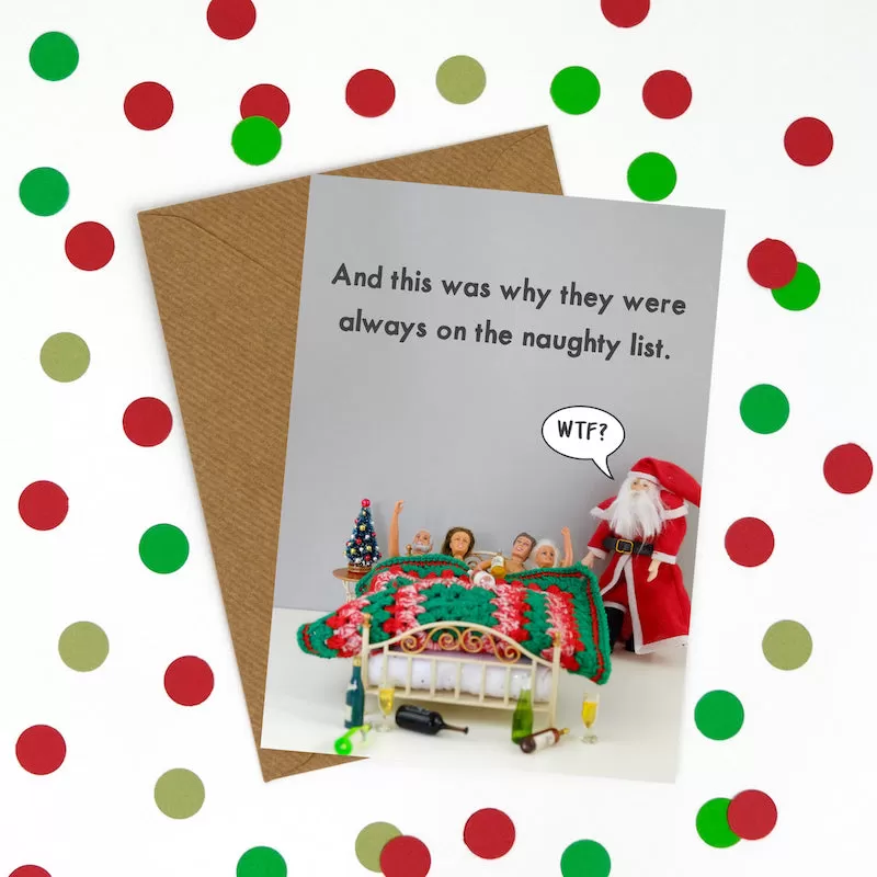  Naughty List  Greeting Card