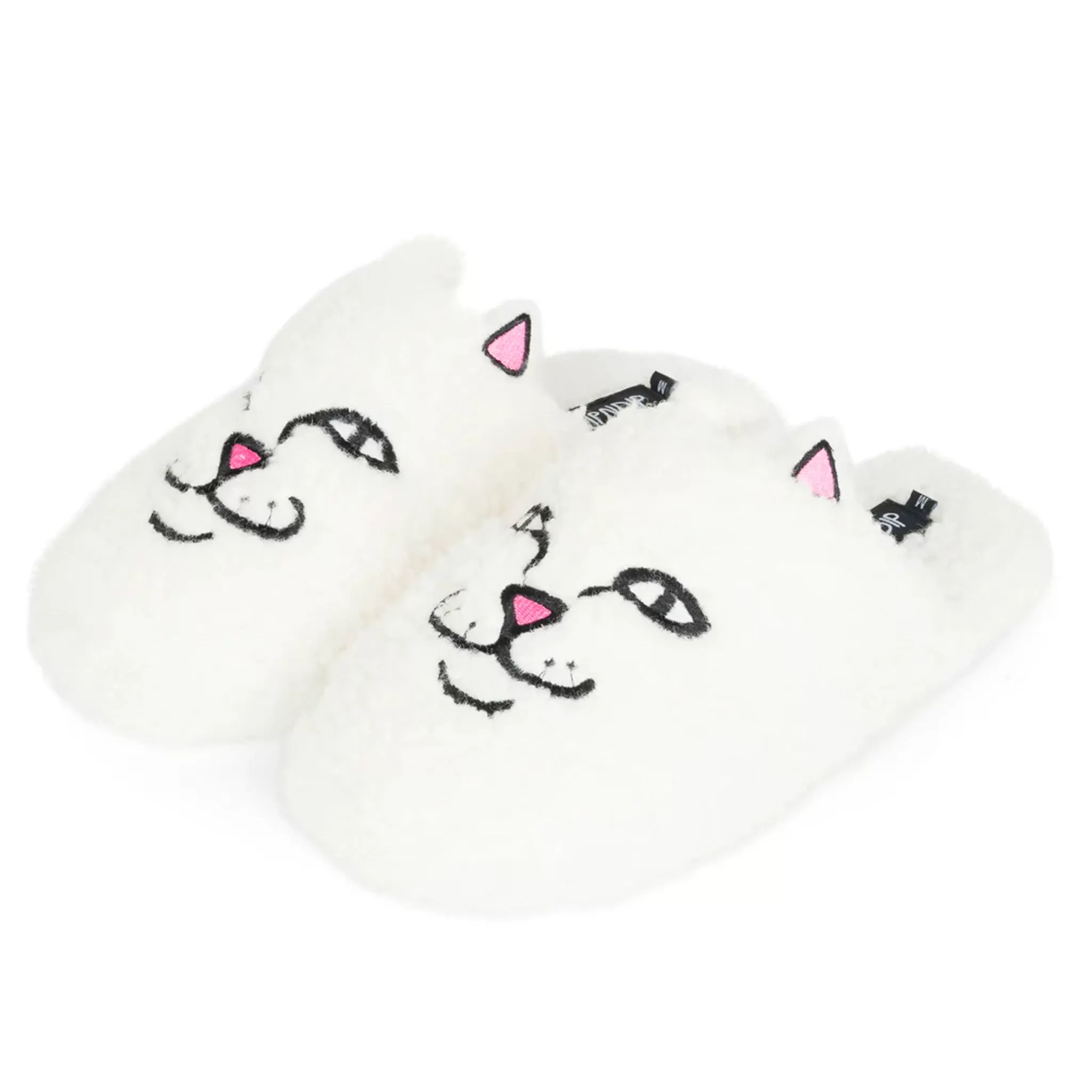 Nerm Face Fuzzy House Slippers (White)