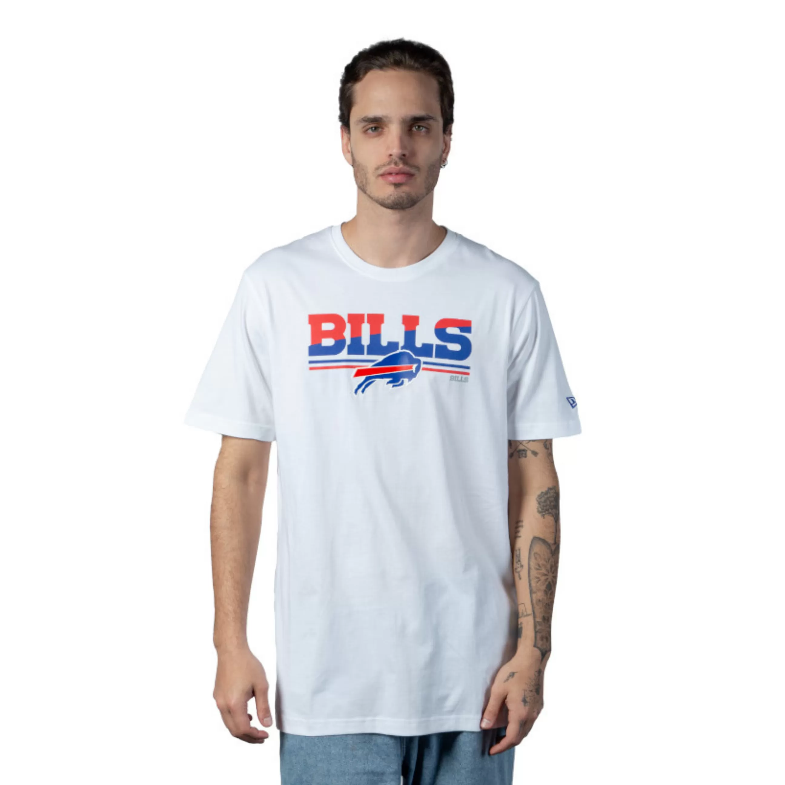 New Era Buffalo Bills White Short Sleeve Shirt