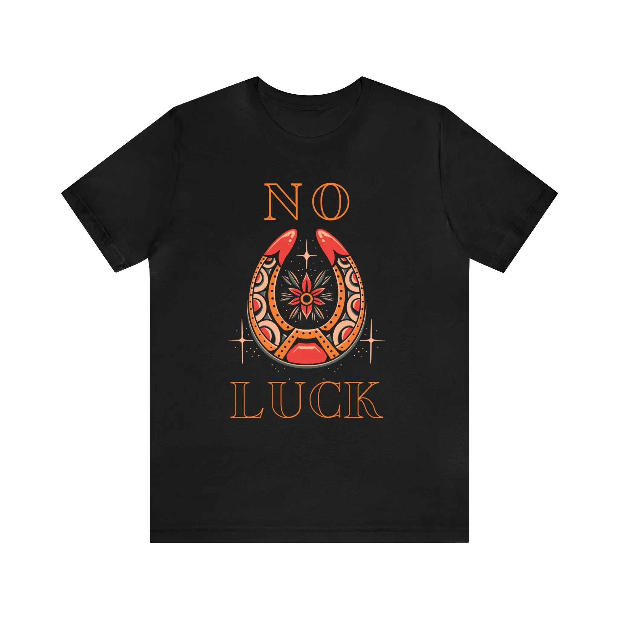 No Luck Tattoo T-shirt / Traditional Tattoo Tee Shirt / Punk Rock Clothing Tshirt Rockabilly Psychobilly Freak Goth