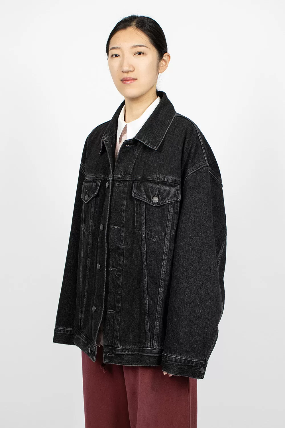 Oversized Denim Jacket Black