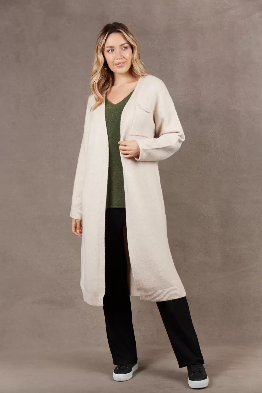 Paarl Longline Cardigan, Oat