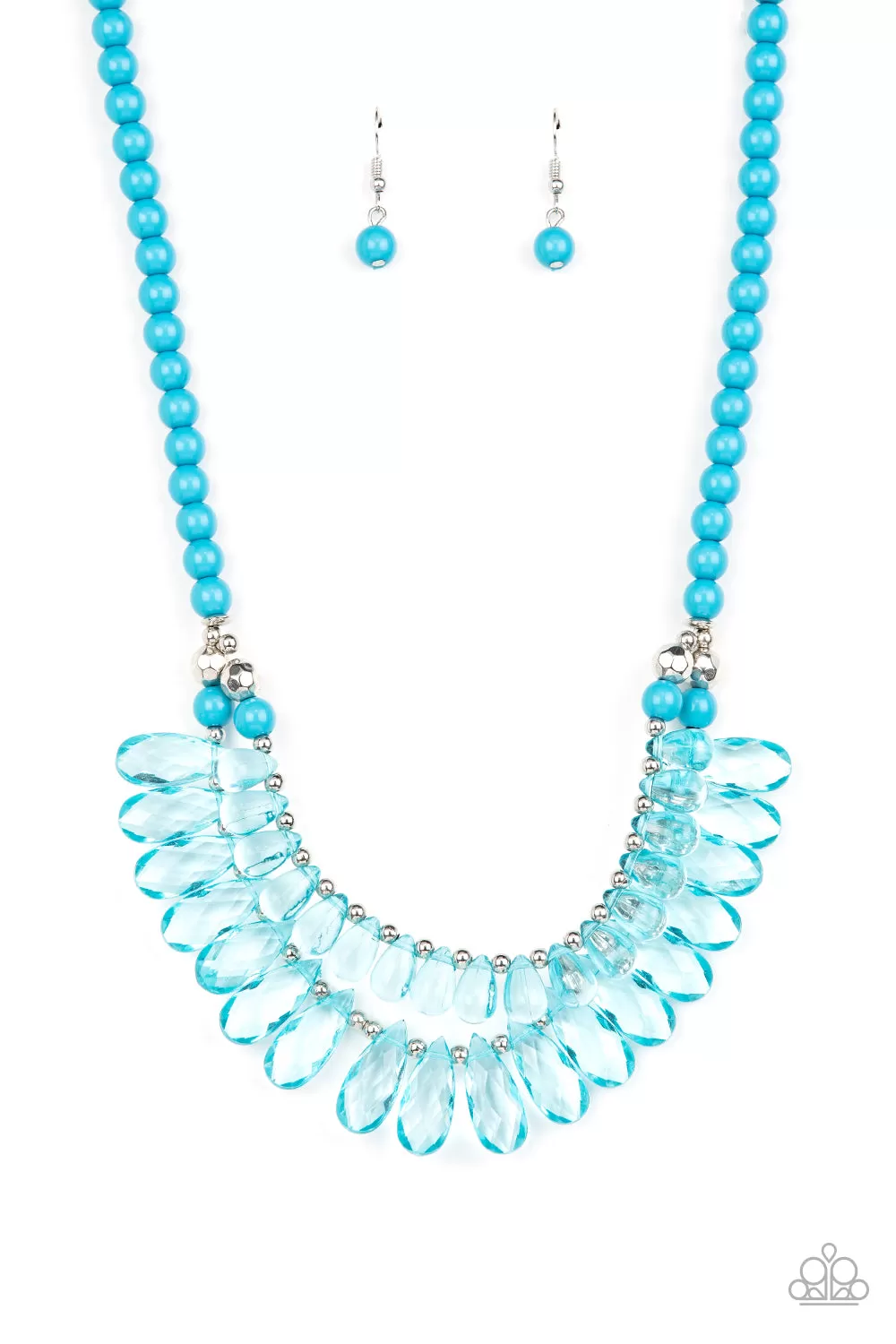 Paparazzi All Across the GLOBETROTTER - Blue Short Necklace