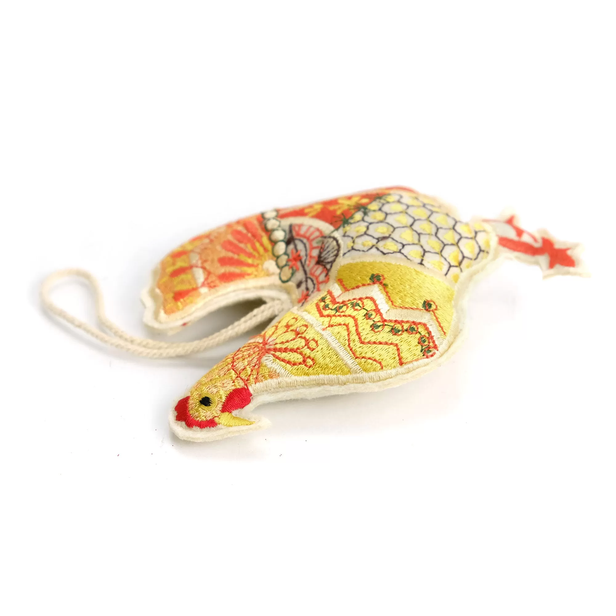 Patchwork Hen Ornament