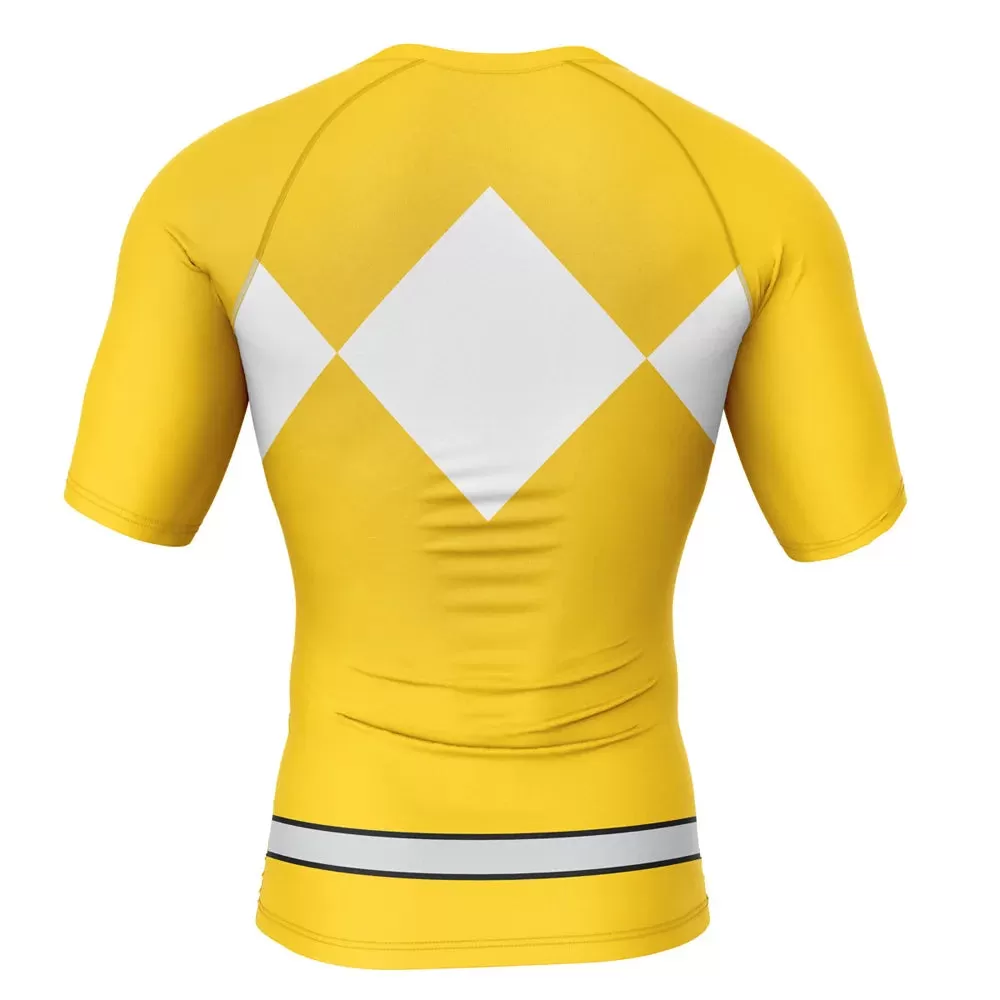 Power Rangers 'Yellow Ranger' Short Sleeve Compression Rashguard