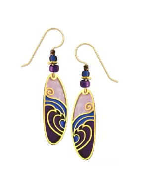 Purple Waves Earrings by Adajio