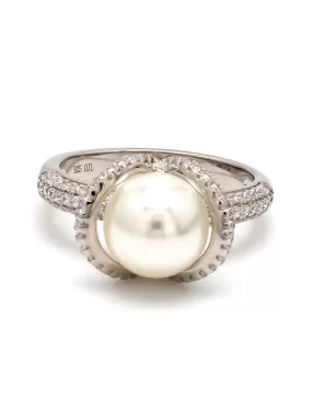 Real Pearl Ornate Statement Ring