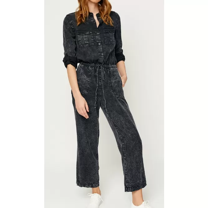 RENEE PANT ROMPER in CHARCOAL 1163