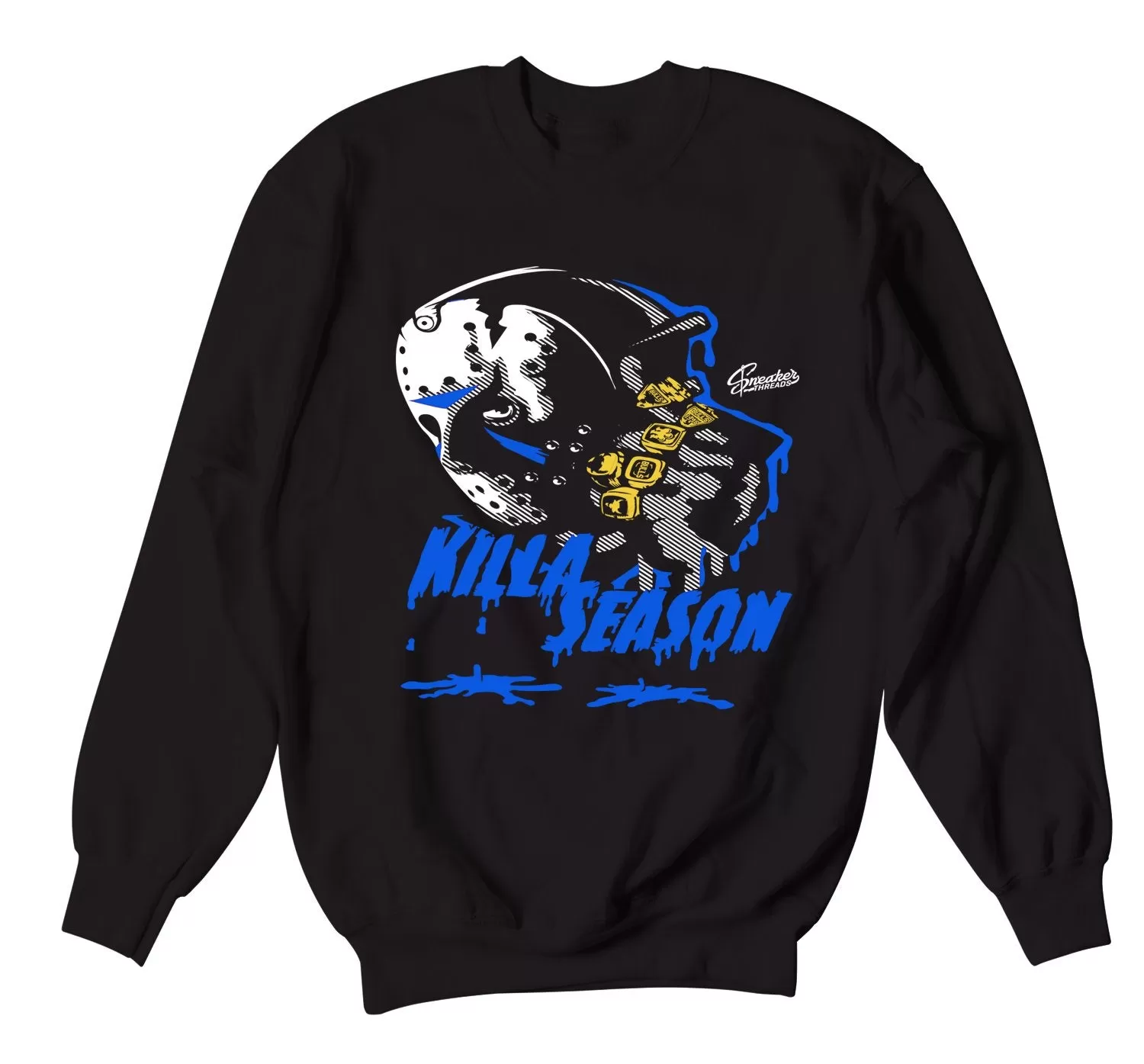 Retro 9 Racer Blue Sweater - Killa Season - Black