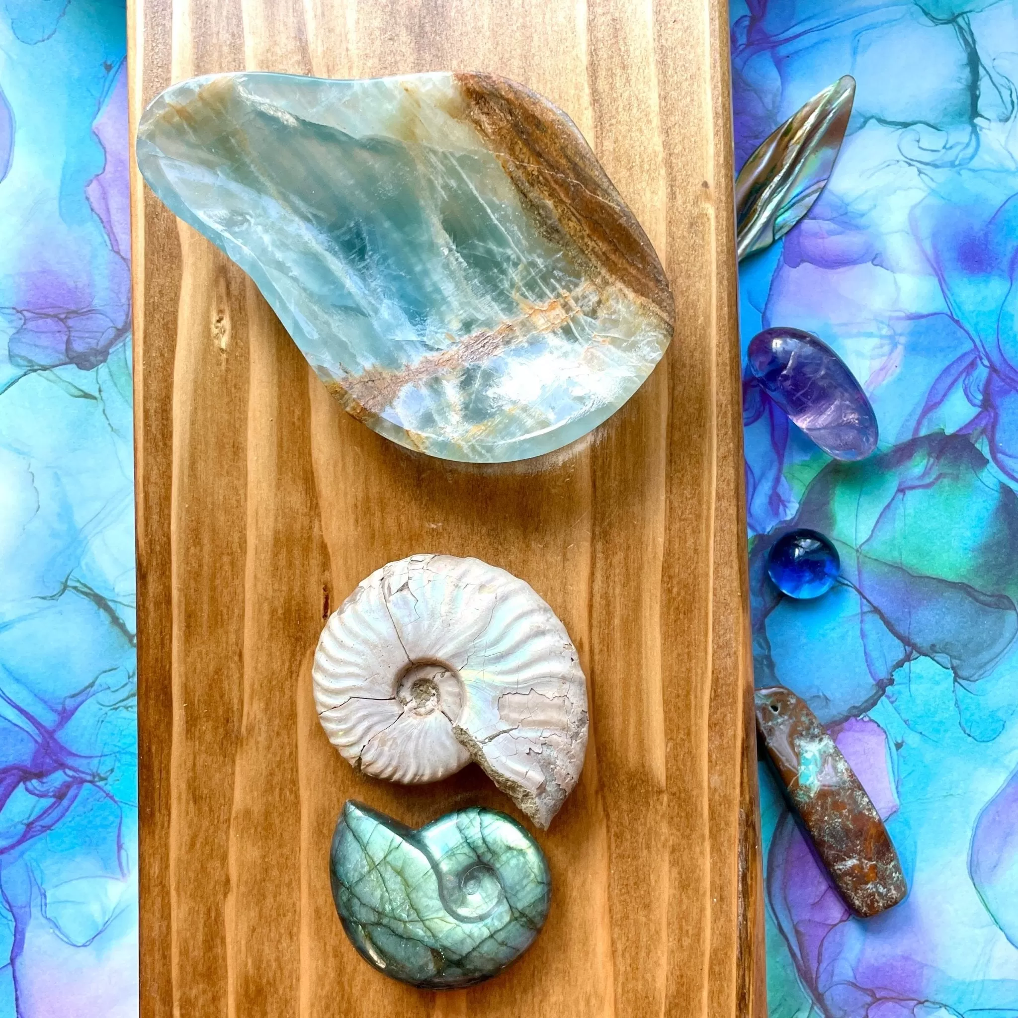 Reverie Blue Onyx dish