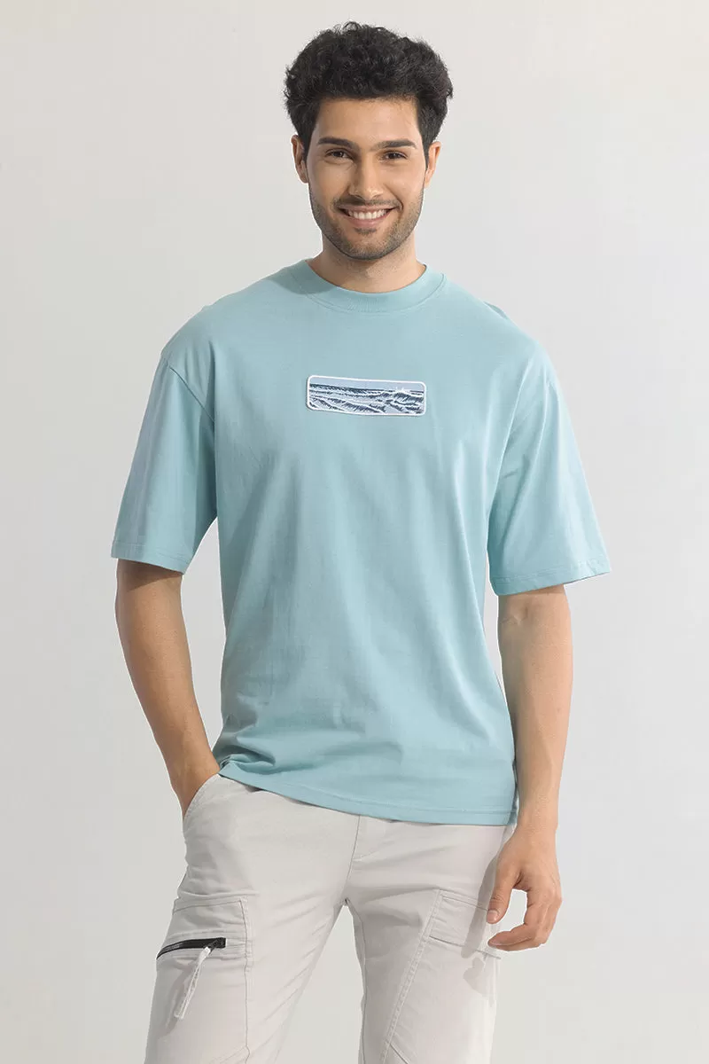 Riding With The Flow Blue Oversized T-Shirt