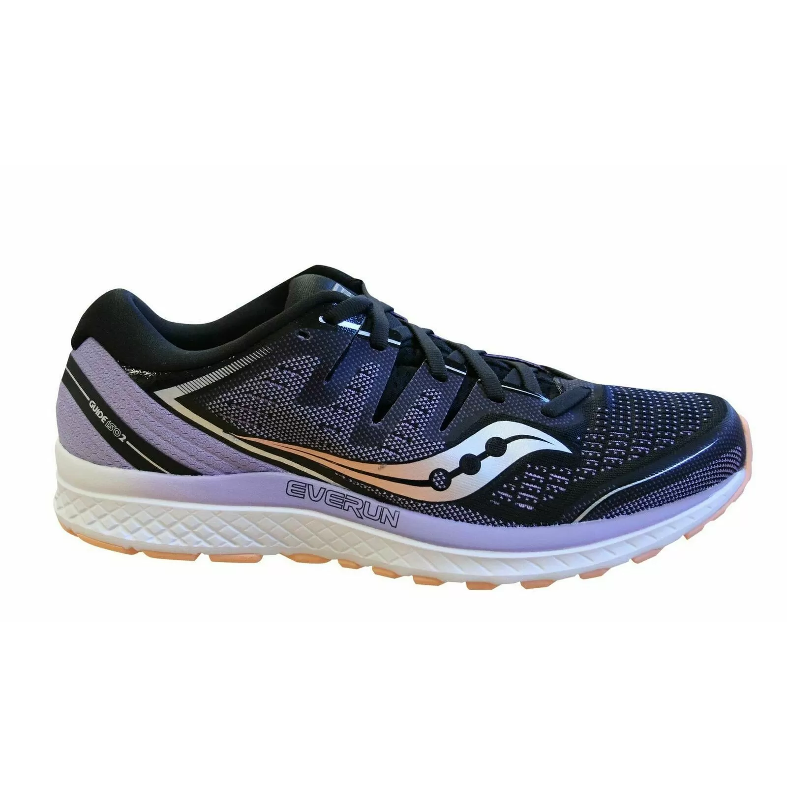 Saucony Guide Iso 2 Black Purple Trainers - Womens