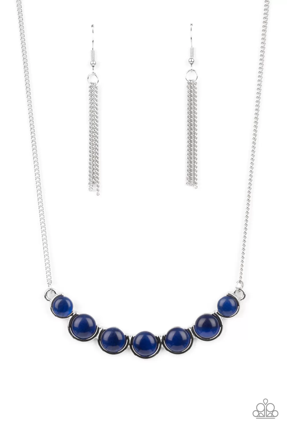 Serenely Scalloped - Blue Paparazzi Necklace