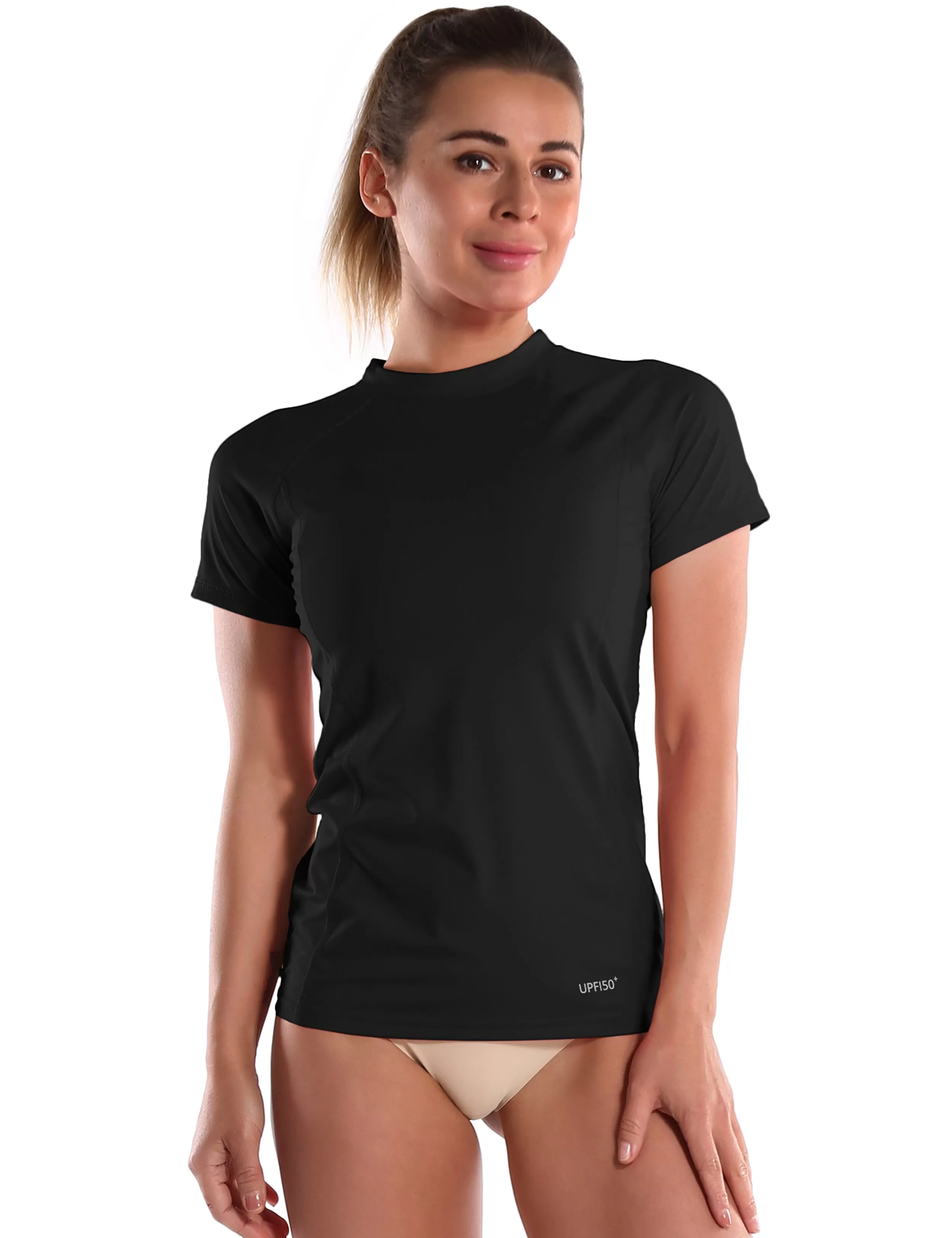 Short Sleeve UPF 50 Rashguard black