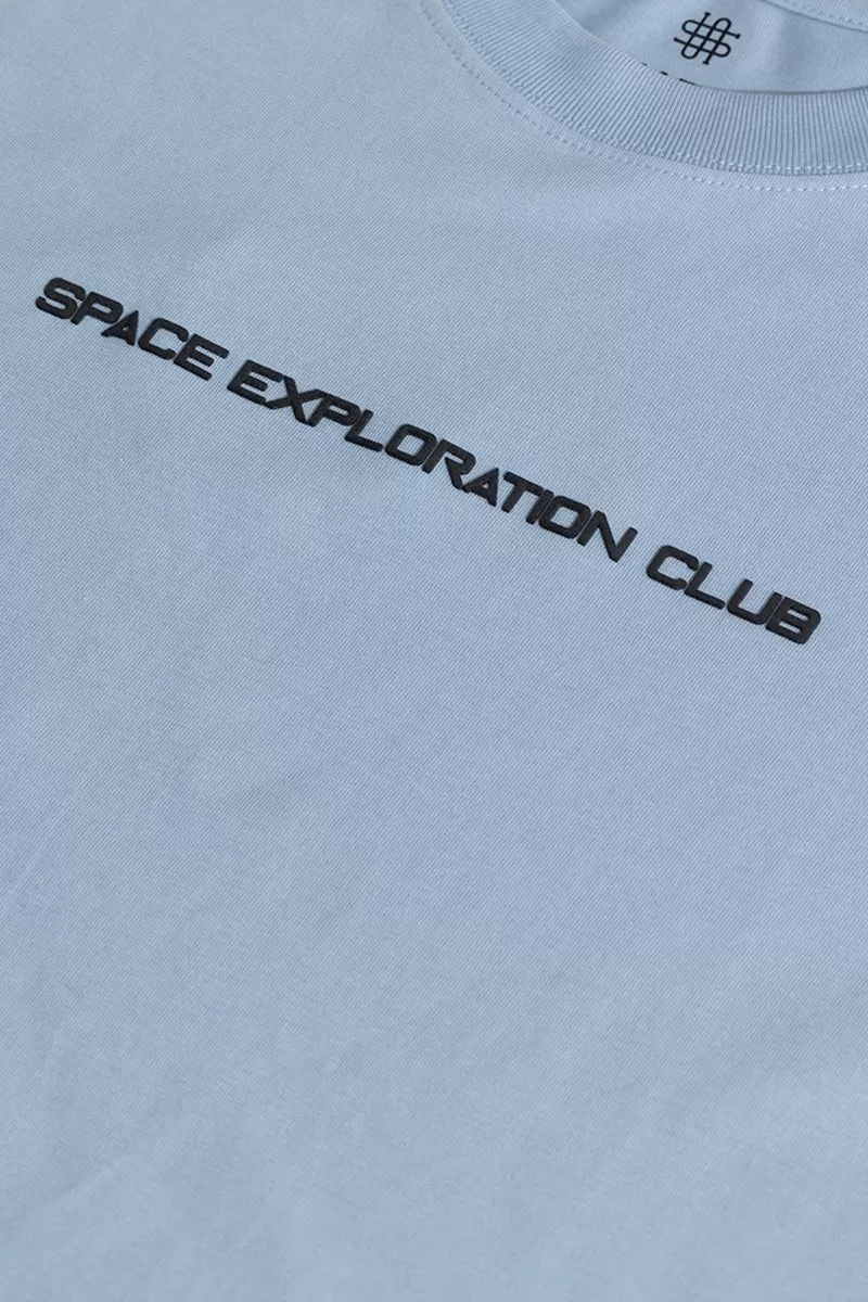 Space Exploration Club Blue Oversized T-Shirt