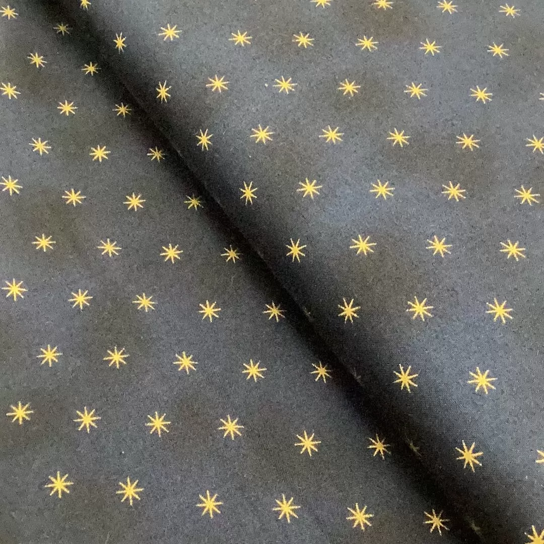 Starlight -Navy with Gold Stars | stoffabrics #MS18-02