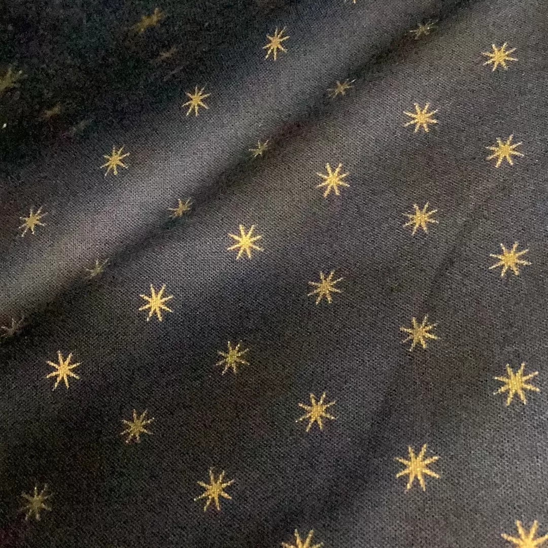 Starlight -Navy with Gold Stars | stoffabrics #MS18-02