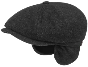 Stetson 6 panel Wool/Cashmere Charcoal Grey Baker boy cap