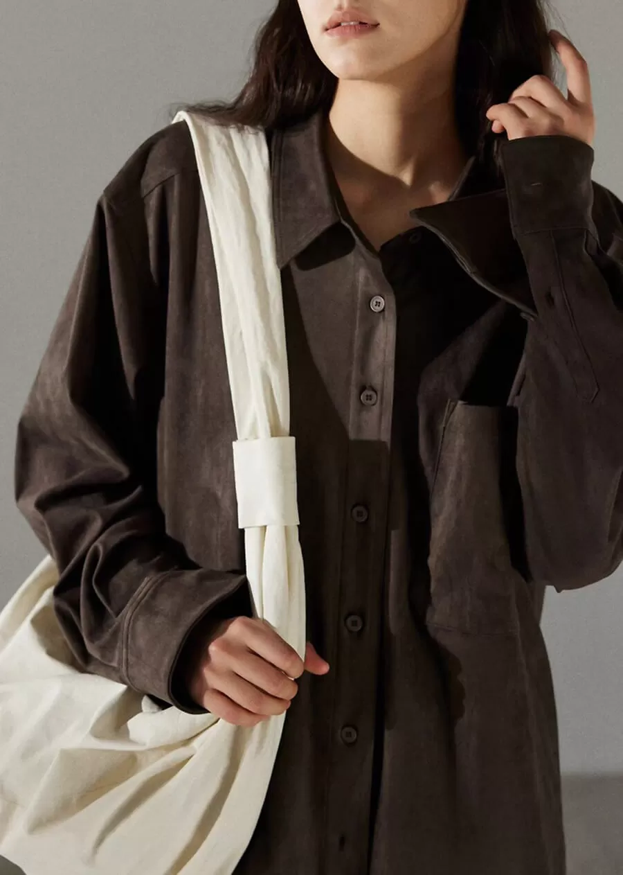 Suede Oversized Shirt