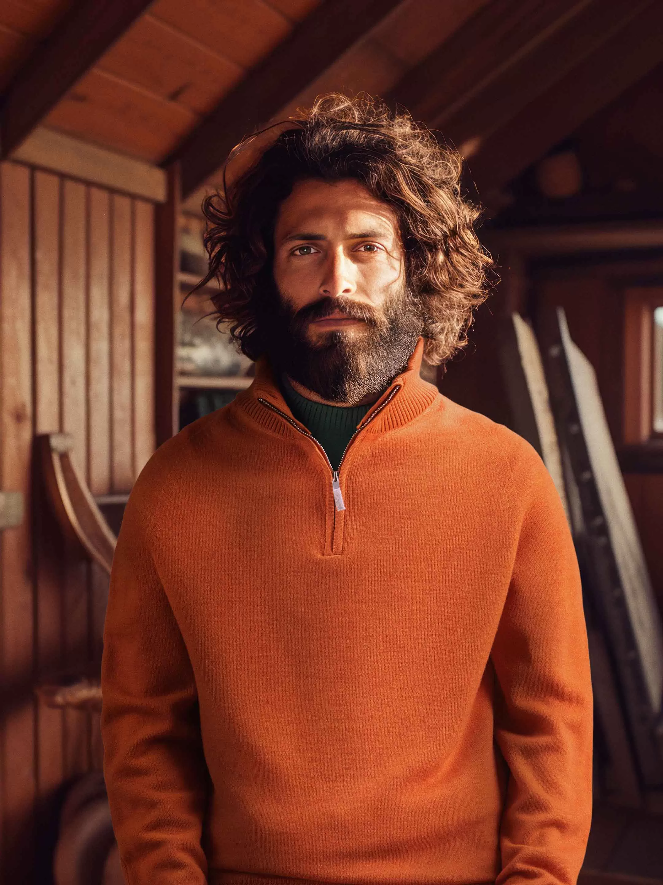 The Half Zip - Burnt Orange