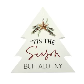 Tis The Season Wooden Tree Sign