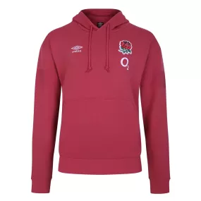 Umbro Men's England Rugby Overhead Hoody 23/24 - Red