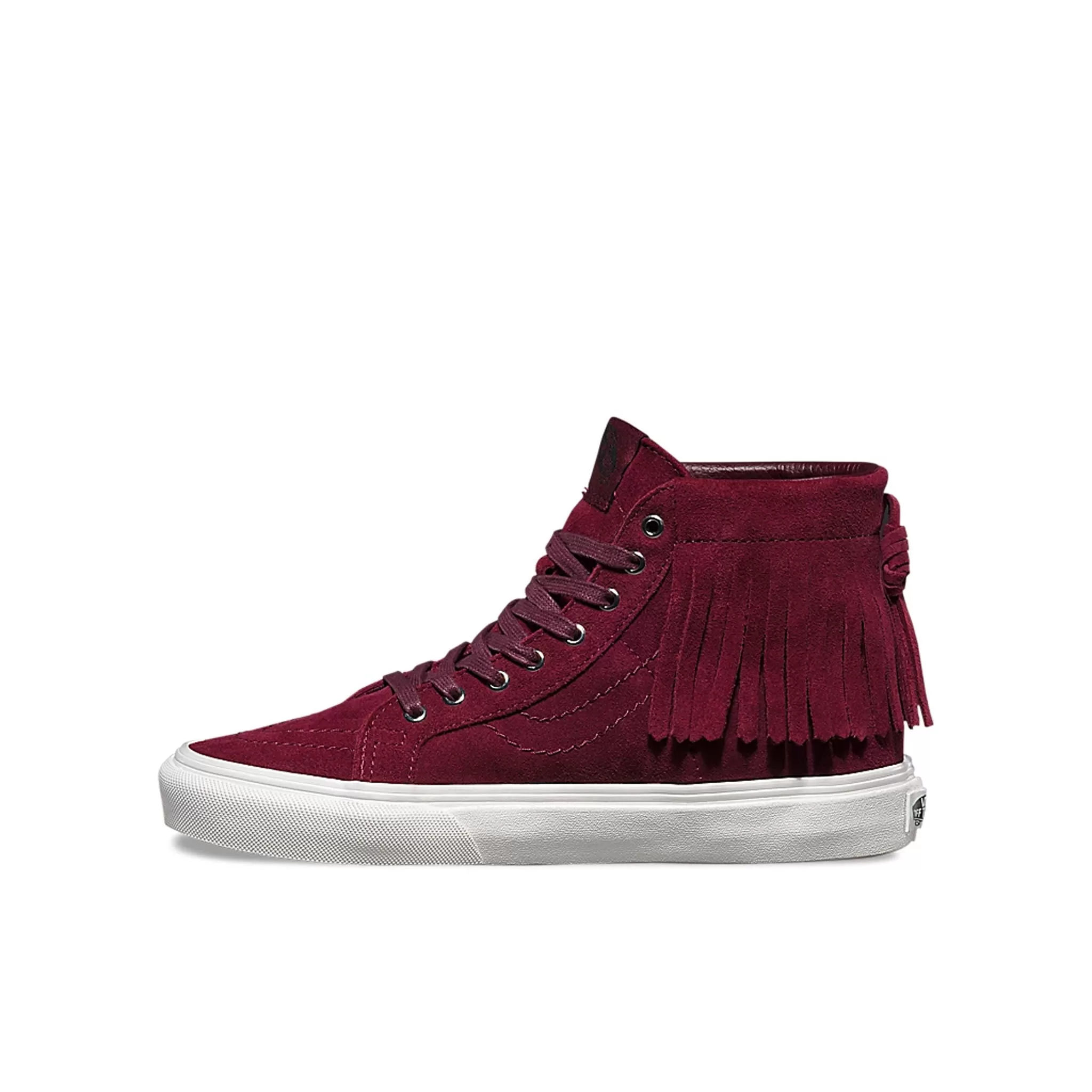 Vans SK8-Hi MOC Lace-Up Red Suede Leather Womens Plimsolls 315JU1