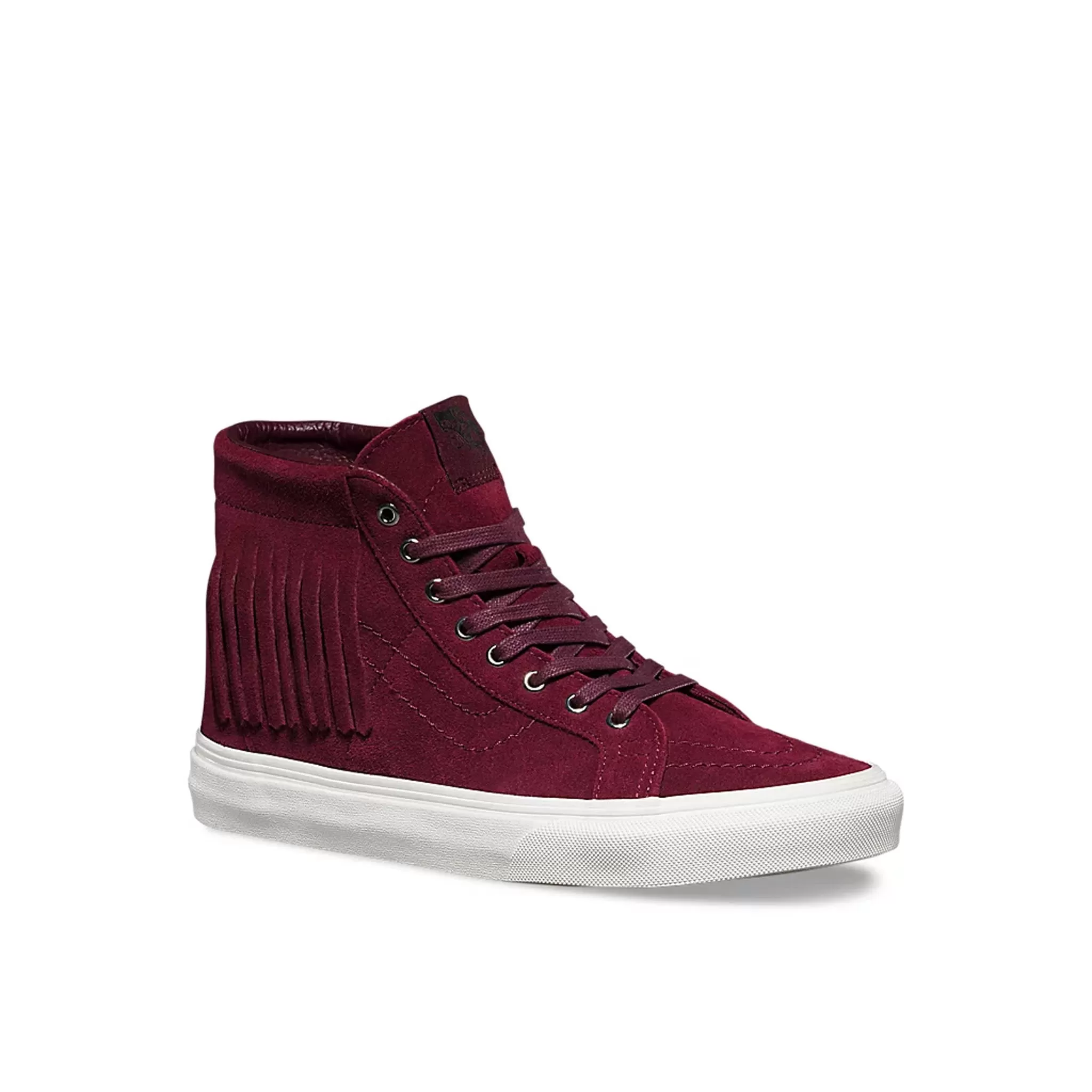 Vans SK8-Hi MOC Lace-Up Red Suede Leather Womens Plimsolls 315JU1