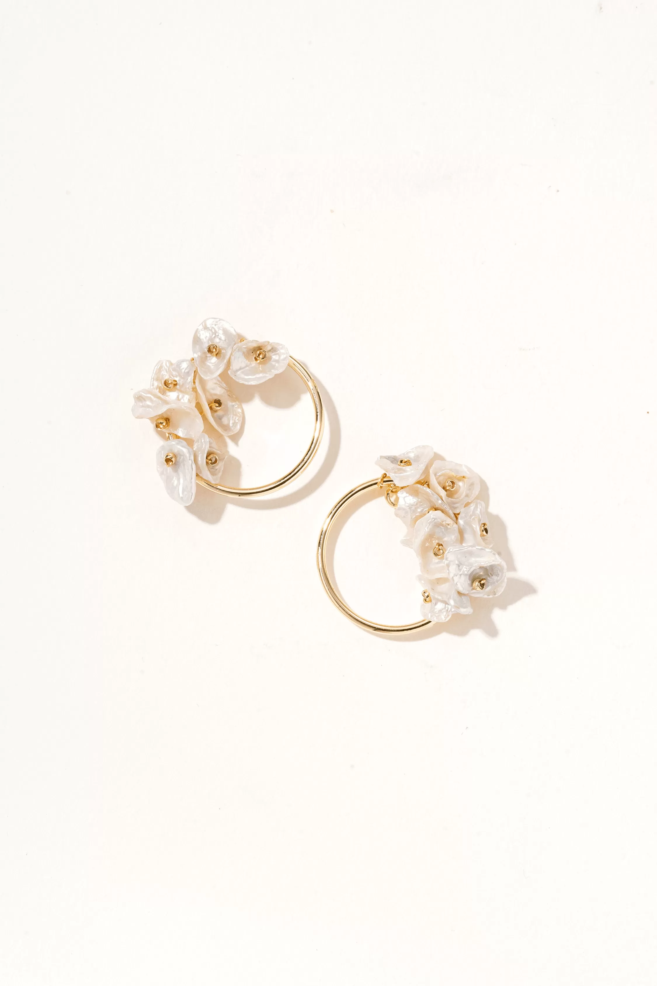 Vesperine Keshi Pearl Hoop Earrings