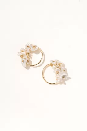 Vesperine Keshi Pearl Hoop Earrings