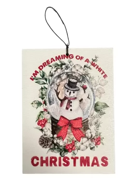 White Christmas Ornament