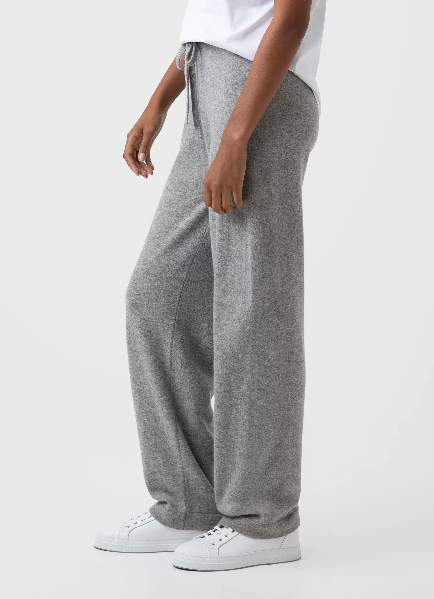 Women's Cashmere Lounge Pant in Grey Melange