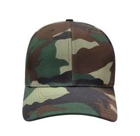 Woodland Camo 6 Panel Cap - KL100WC