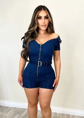 Yuri Denim Romper